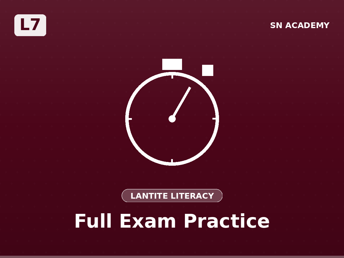 🔴 L8 · Full Practice Tests — Literacy